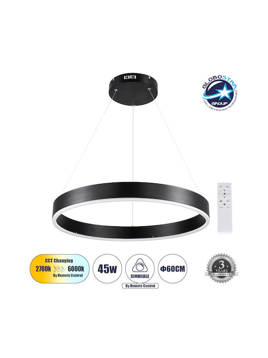 GloboStar Venom Pendant Light Black 60x60cm