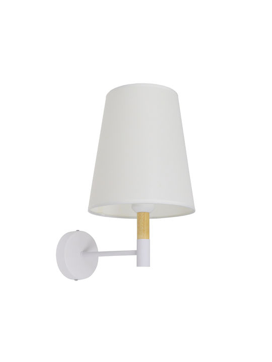 GloboStar Lydford Klassische Wandleuchte mit E27 Lampenbirnensockel Weiß 20x36x36cm