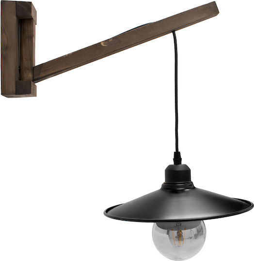 GloboStar Jonas Vintage Lampa De Perete Cu Bază De Bec E27 Maro 26x50x50cm