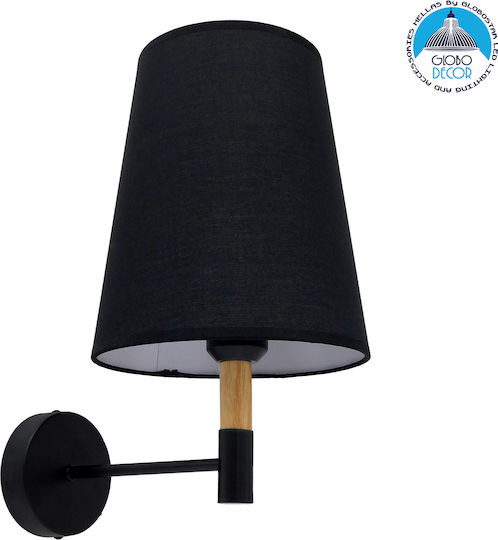 GloboStar Lydford Classic Wall Lamp with E27 Black 28x36cm