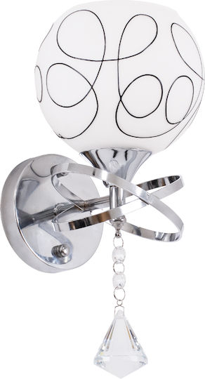 GloboStar Canter Modern Lumină de Perete cu Soclu E27 Transparent 14x30cm