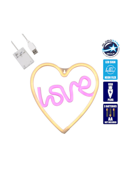 GloboStar Dekorative Lampe Liebe Rosa