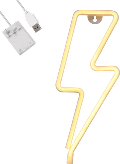 GloboStar Neon Διακοσμητικό Φωτιστικό Light Strike LED Θερμό Λευκό 2700K Φιγούρα