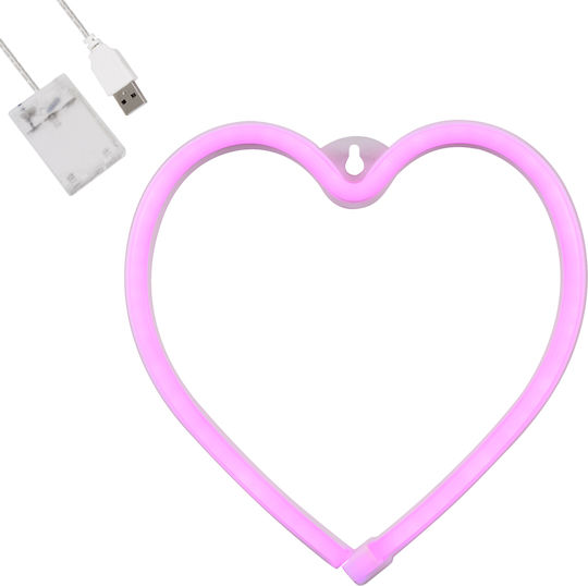 GloboStar Dekorative Lampe Herz Rosa