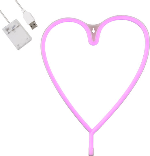 GloboStar Dekorative Lampe Herz Rosa