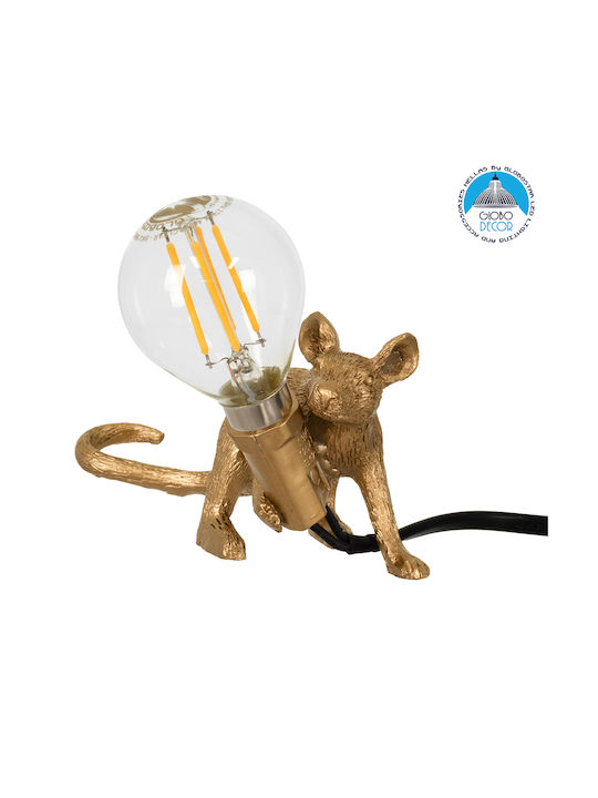 GloboStar Διακοσμητικό Φωτιστικό Mouse E12 Φιγούρα 13x4x7εκ.