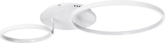 GloboStar Nemesis Plafonieră de Tavan 25buc Albă cu LED Integrat și Telecomandă