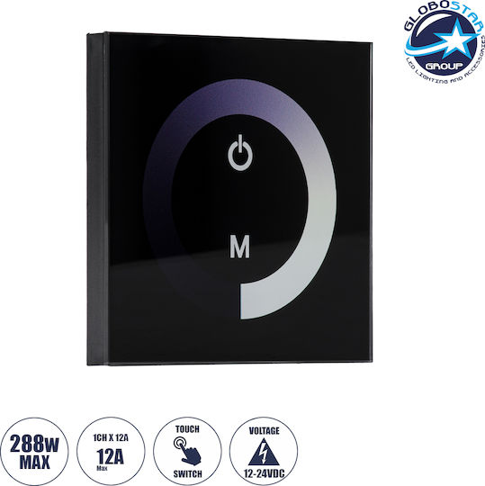 GloboStar Wall Mounted Dimmer Switch with Touch LED Strip Frame