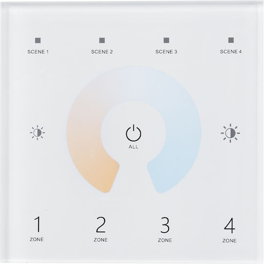 GloboStar Skydance Wall Mounted Dimmer Switch with LED Touch Frame