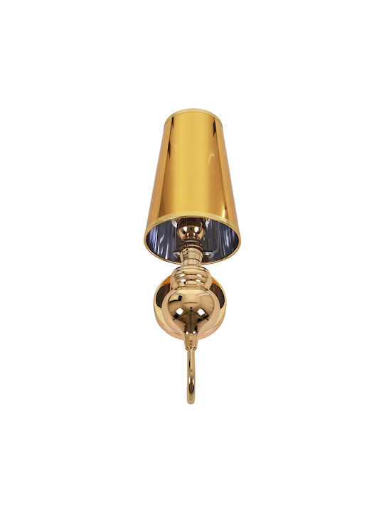 GloboStar Laura Modern Leuchte Wand mit Fassung E27 Gold 15x48cm