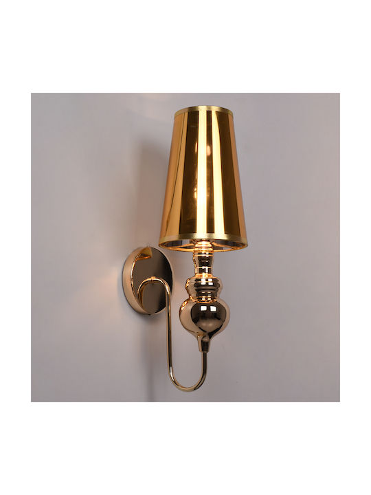 GloboStar Laura Modern Leuchte Wand mit Fassung E27 Gold 15x48cm