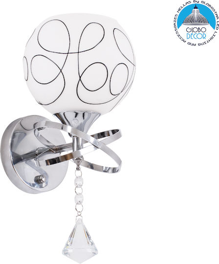 GloboStar Canter Modern Lumină de Perete cu Soclu E27 Transparent 14x30cm