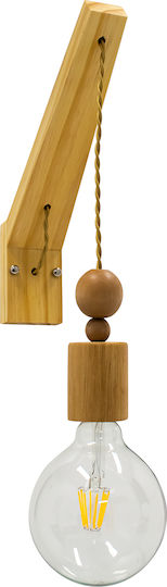 GloboStar Novo Vintage Lampa De Perete Cu Bază De Bec E27 Bej 27x65x65cm