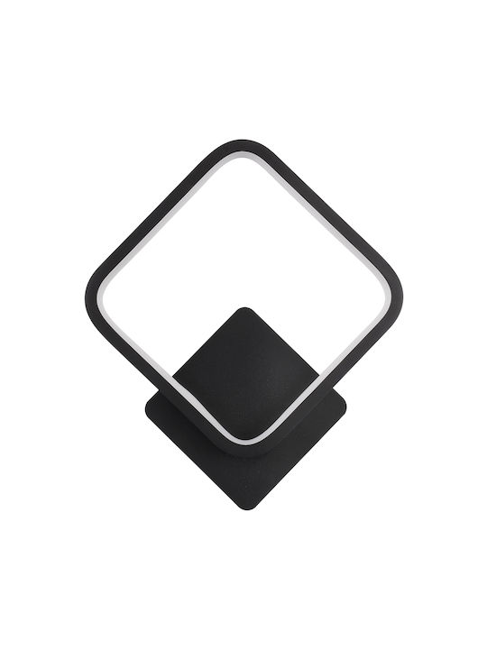 GloboStar Lena Modern Lamp Wall with Integrated LED and Adjustable White Light Black 25x29.5cm