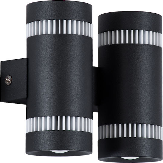 GloboStar Cannonal Стенно Външно Спот LED IP20 20W с Топла Бяла Светлина Двоен Лъч 12x6.5x11см