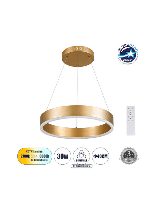 GloboStar Venom Pendant Light Gold 46x46cm