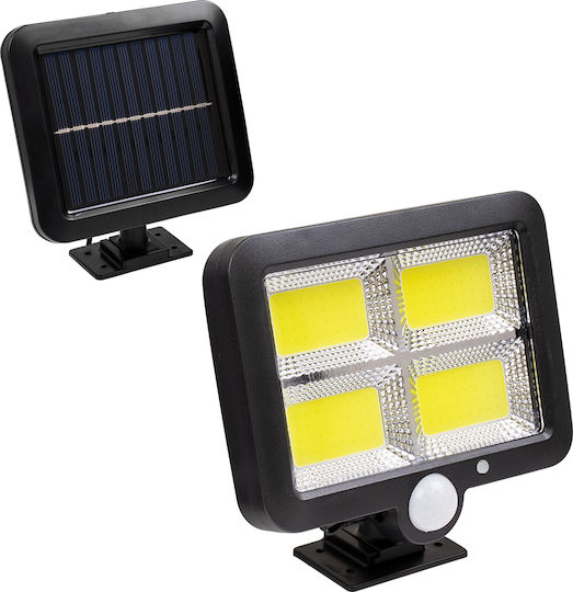 GloboStar Στεγανός Ηλιακός Προβολέας LED 30W Ψυχρό Λευκό 6000K με Αισθητήρα Κίνησης και Φωτοκύτταρο IP65