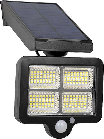 GloboStar Στεγανός Ηλιακός Προβολέας LED 20W Ψυχρό Λευκό 6000K με Αισθητήρα Κίνησης, Φωτοκύτταρο και Τηλεχειριστήριο IP65