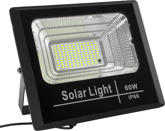 GloboStar Waterproof Solar LED Flood Light 60W Cold White 6000K with Remote Control IP66