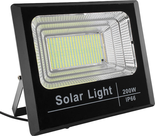 GloboStar Waterproof Solar LED Flood Light 200W Cold White 6000K with Photocell and Remote Control IP66
