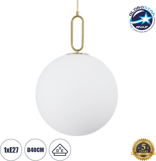 GloboStar Bellissimo Hängelampe Gold Kugel mit Fassung E27 40x62cm.