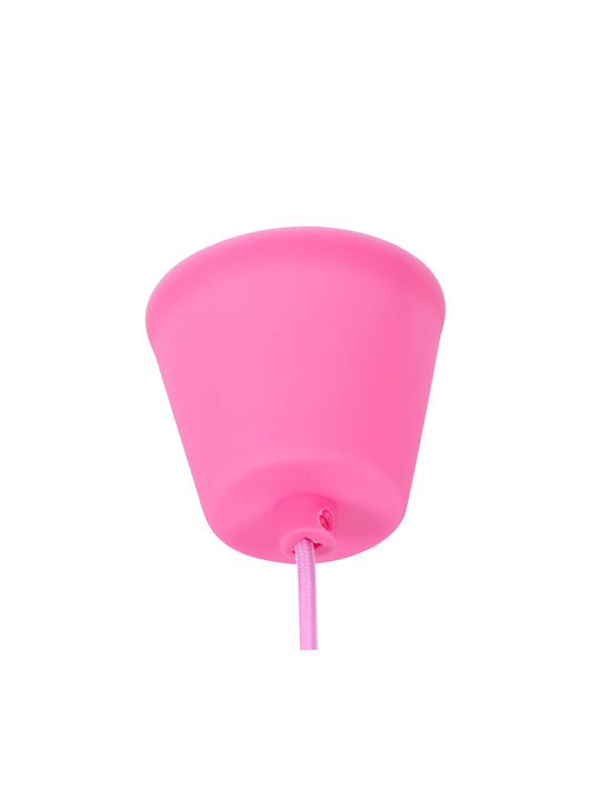 GloboStar Cablito Pendant Light Pink with Socket E27 4x110cm