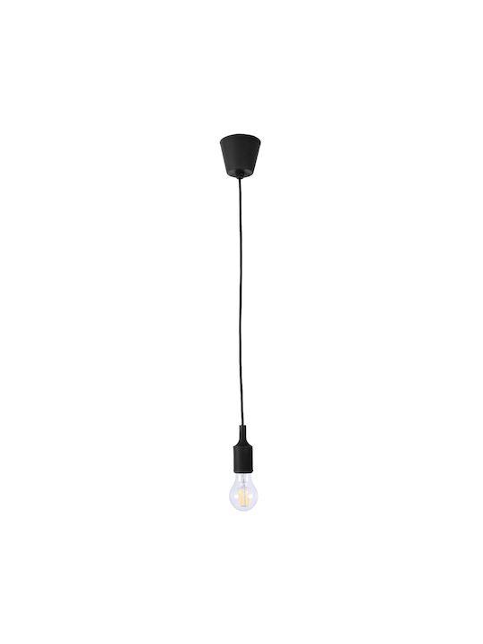 GloboStar Cablito Pendant Light Black with Socket E27 4x4x110cm