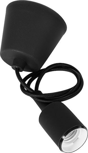 GloboStar Cablito Pendant Light Black with Socket E27 4x4x110cm