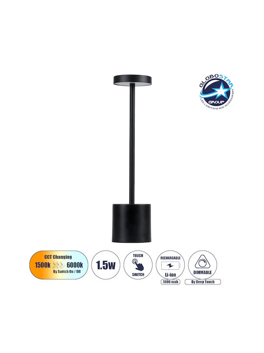 GloboStar Jojo Metal Table Lamp LED with Black Base