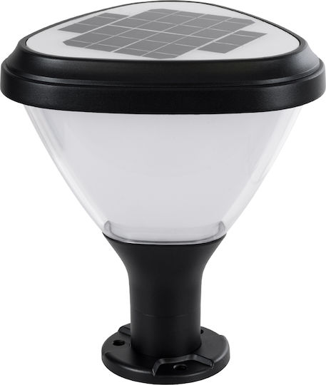GloboStar Ηλιακό Φωτιστικό Δαπέδου Κολωνάκι 10W 330lm Ψυχρό Λευκό 6000K με Αισθητήρα Κίνησης και Φωτοκύτταρο IP65 26x26x30εκ.