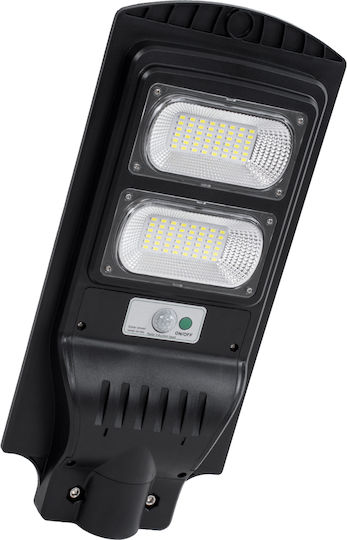 GloboStar Street Solar Light 9W 600lm Cold White 6000K with Motion Sensor and Photocell IP65 22cmx6cmx50cmcm