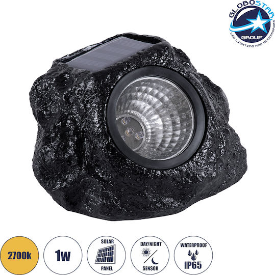 GloboStar Solar Light Floor Vrachaki 1W 100lm Warm White 2700K with Motion Sensor and Photocell IP65