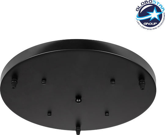 GloboStar Ceiling Rose for Lighting Fixtures Black 11pcs 77541