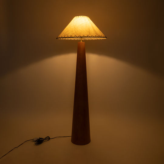 GloboStar Maspalomas Floor Lamp H145xW55cm. with Socket for Bulb E27 Beige