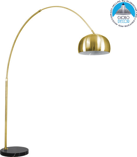 GloboStar Prague Lampa de podea Î220xL210cm. cu Soclu pentru Bec E27 Auriu