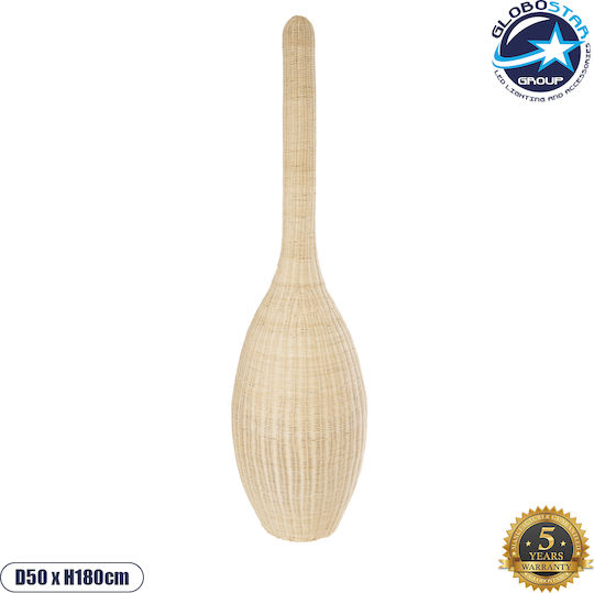 GloboStar Paradis Lampa de podea Î180xL50cm. cu Soclu pentru Bec E27 Bej