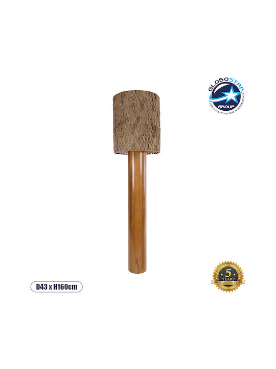 GloboStar Niihau Floor Lamp H160xW43cm. with Socket for Bulb E27 Brown