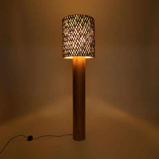GloboStar Niihau Floor Lamp H160xW43cm. with Socket for Bulb E27 Brown