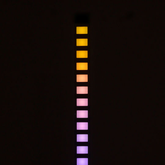 GloboStar Digicolumn LED Floor Lamp H122xW3.4cm. with RGB Light 960lm Black