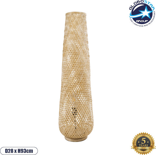GloboStar Mamizu Floor Lamp H93xW28cm. with Socket for Bulb E27 Beige