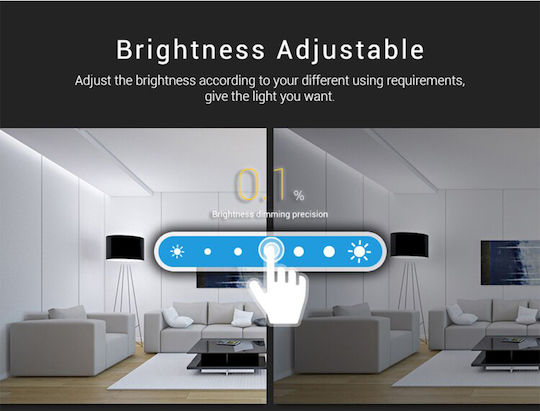 GloboStar Mi-Light B0 Διακόπτης Dimmer με Πλαίσιο LED Αφής Smart Χειριστήριο 2.4G