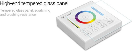 GloboStar Mi-Light B0 Διακόπτης Dimmer με Πλαίσιο LED Αφής Smart Χειριστήριο 2.4G