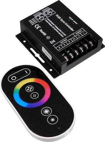 GloboStar Fără fir RGB Controller Tactil RF: RF (Radiofrecvență) cu Telecomandă 2.4G 73410