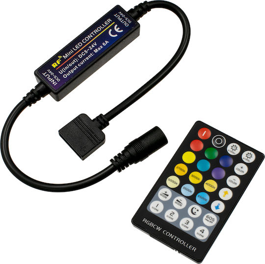 GloboStar Ασύρματο RGBW Controller RF με Τηλεχειριστήριο 73427