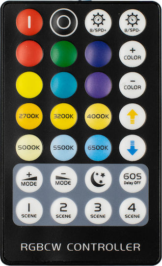 GloboStar Ασύρματο RGBW Controller RF με Τηλεχειριστήριο 73427