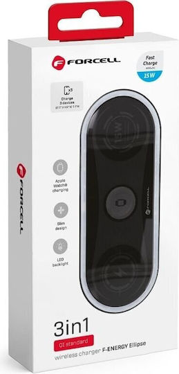 Forcell Wireless Charger (Qi Pad) 15W Blacks (F-Energy)