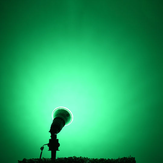GloboStar LED Bulb 18W 130mm for Socket E27 and Shape PAR38 Green 1200lm