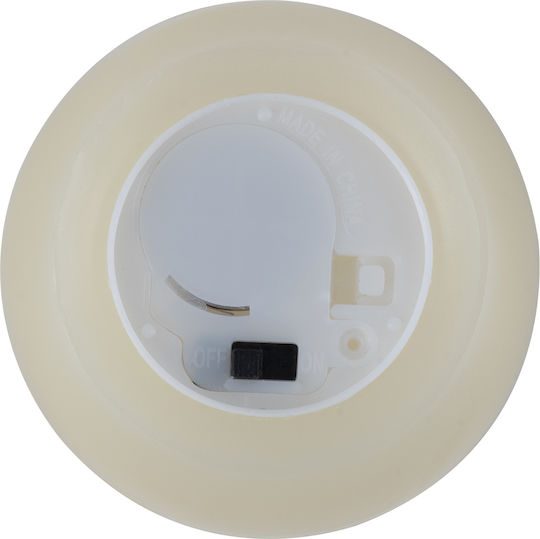 GloboStar CANDLE Dekorative Lampe Wachs-Politur Weiß 2Stück
