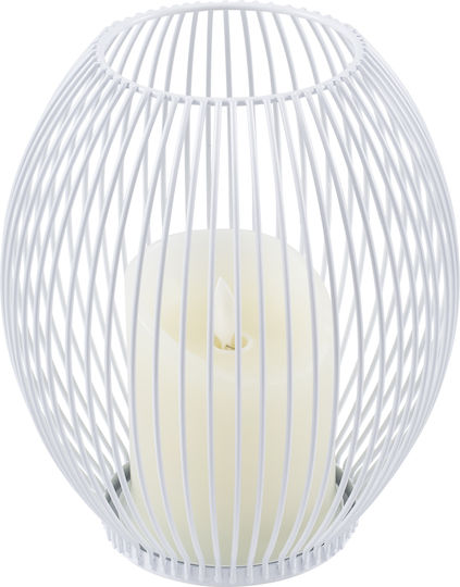 GloboStar Candle Dekorative Lampe Wachs-Politur Weiß