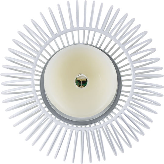 GloboStar Candle Dekorative Lampe Wachs-Politur Weiß